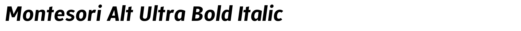 Montesori Alt Ultra Bold Italic image